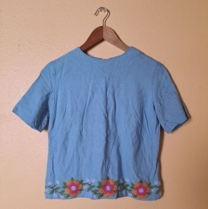 Cute 60s embroidery top